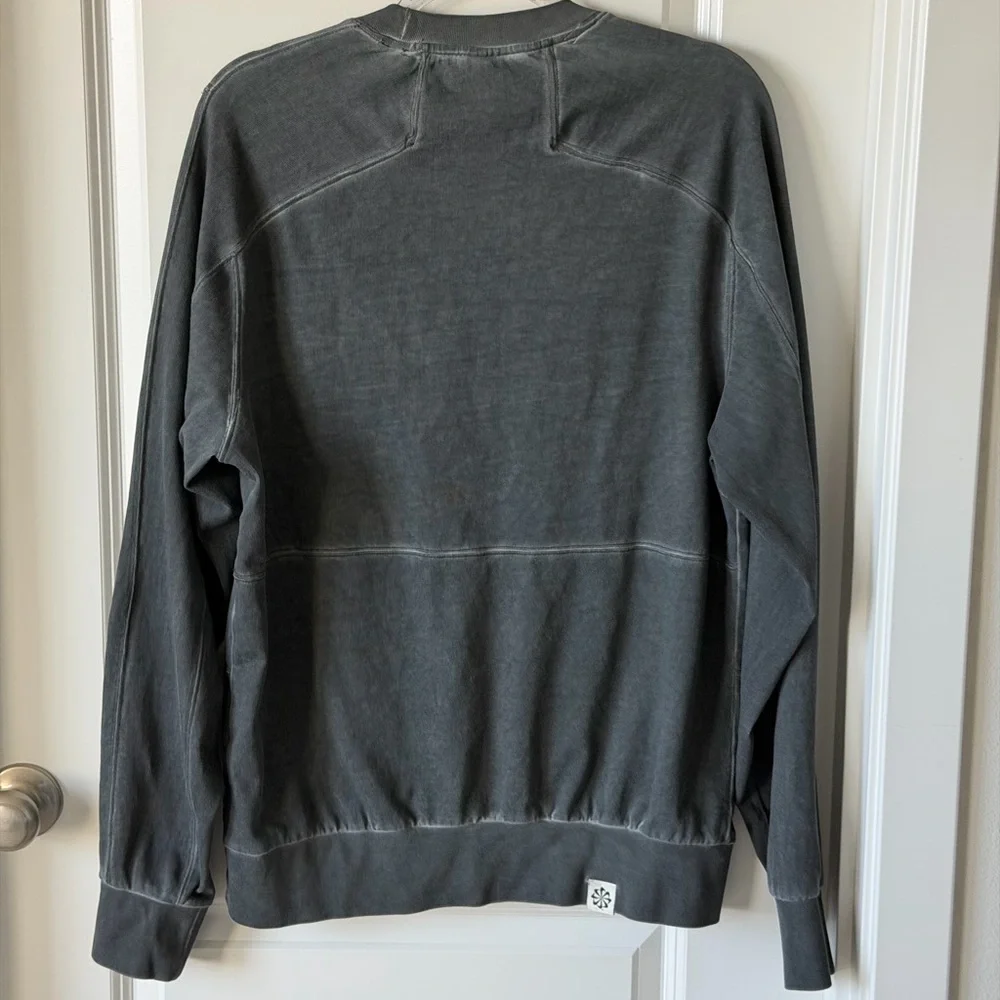 Nike Men's Charcoal Cotton Crewneck Sweatshirt - S